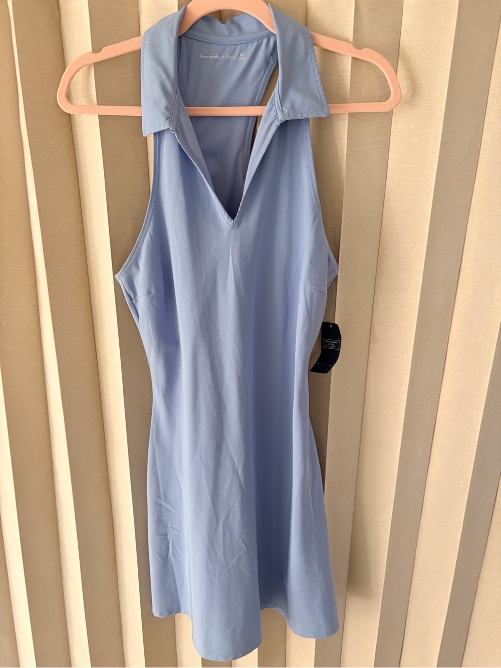 Abercrombie & Fitch Light Blue Sleeveless Polo Mini Athletic Dress